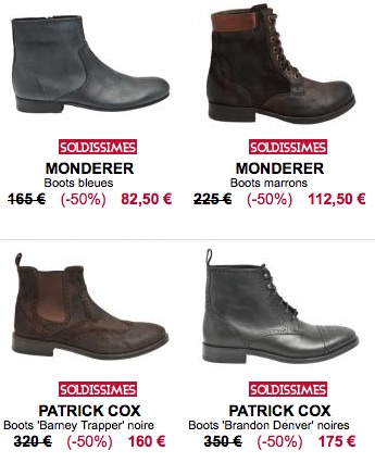 soldes boots homme