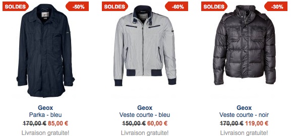 soldes geox homme veste