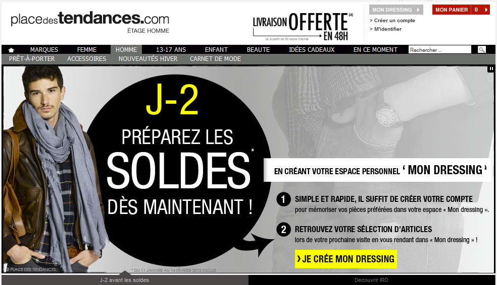 début des soldes hiver 2012