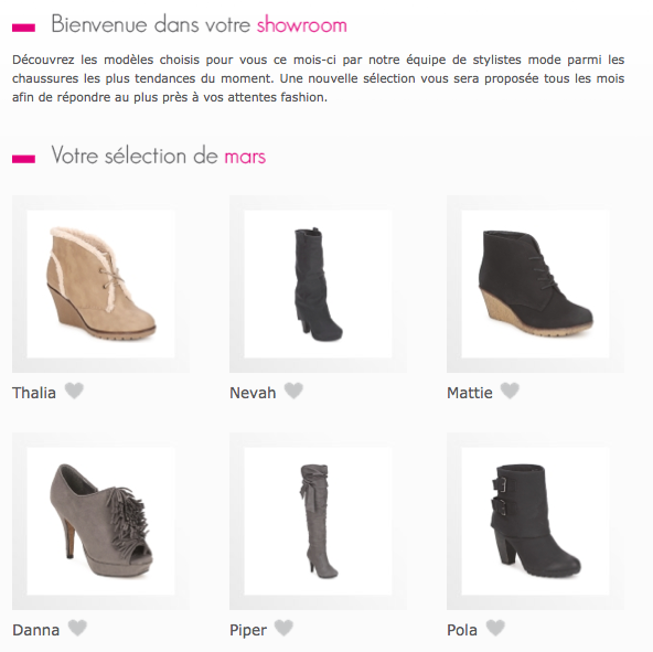 abonnement chaussures 