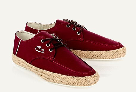 chaussure lacoste rouge