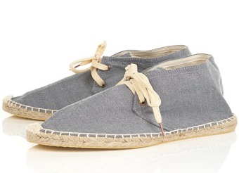 Soldes Topman ete 2012 Espadrilles grises