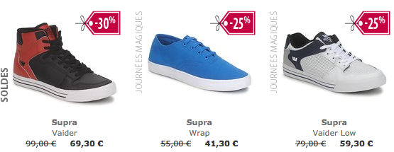 soldes baskets Supra