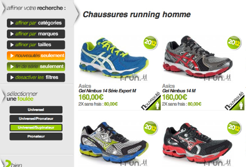 chaussures de running homme