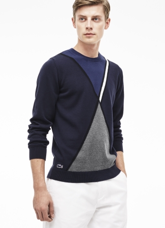 Pull col rond en jersey Lacoste